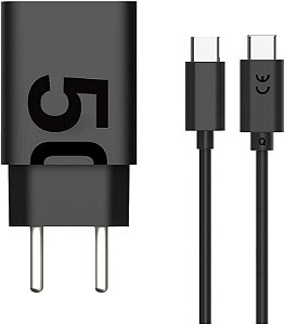 Motorola Carregador Turbo Power™ 50W + Cabo USB-C para USB-C Compatível com Toda Linha Moto G, Moto E, ONE e EDGE