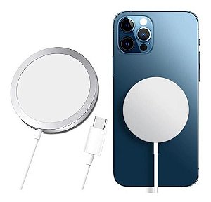 Carregador iPhone 15 Pro Max Kit Fonte 20W + Magsafe sem fio
