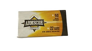 CARTUCHO ARMSCOR 22WMR JHP 40GR C