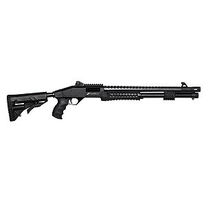 ESPINGARDA CBC MILITARY 3.0 Cal. 12 16" RETRÁTIL FULL - COM ACESSORIOS"