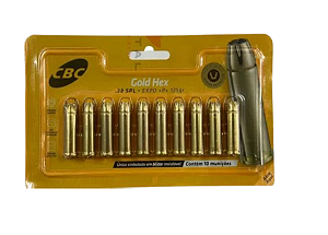MUNIÇÃO CBC .38SPL +P+ EXPO 125GR GOLD HEX