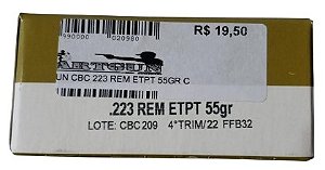 MUNIÇÃO CBC 223 REM ETPT 55GR C