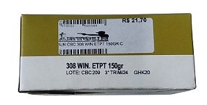 MUNIÇÃO CBC 308 WIN ETPT 150GR C