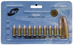 MUNIÇÃO CBC 380AUTO ETOG 95GR BLIST C