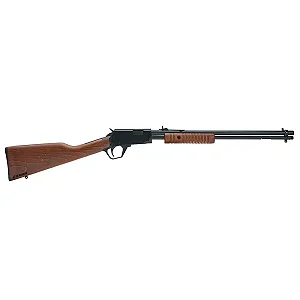 Rifle CBC Pump Action .22WMR 20″ Oxidado Coronha em Madeira