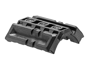 Trilho Duplo de Polímero M16 PRETO