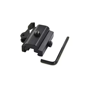 Adaptador Bipé Trilho Picatinny Preto Alumínio AVB JQA-1