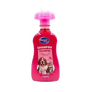 SHAMPOO P/ CÃES E GATOS FILHOTES GENIAL PET 500ML