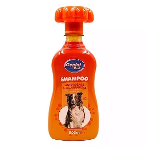 SHAMPOO GENIAL PET P/CÃES ANTIPULGAS E ANTICARRAPATOS 500ML