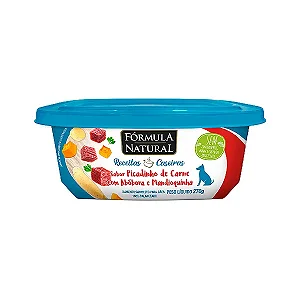 RAÇÃO ÚMIDA FORMULA NATURAL RECEITAS CASEIRAS CÃES ADULTOS PICADINHO DE CARNE COM ABÓBORA E MANDIOQUINHA 270G