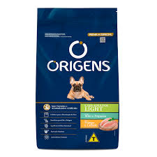 RAÇÃO ORIGENS PREMIUM ADULTO LIGTH MINI E PEQUENO SABOR FRANGO E CEREAIS- 3KG