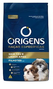RAÇÃO ORIGENS PREMIUM FILHOTE SHIH TZU E LHASA APSO SABOR FRANGO E CEREAIS- 1KG