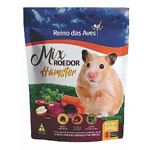 RAÇÃO MIX ROEDOR HAMSTER- REINO DA AVES 500G