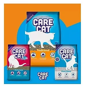 AREIA HIGIÊNICA PARA GATOS CARE CAT- 4KG