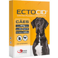 ECTOCID CONTRA PULGAS E CARRAPATOS PARA CÃES ACIMA DE 40KG
