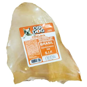 PETISCO MORDEDOR ORELHA BOVINA DESIDRATADA DIPDOG