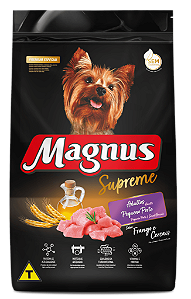 RAÇÃO MAGNUS PREMIUM ESPECIAL SUPREME CÃES ADULTOS PEQUENO PORTE SABOR FRANGO E CEREAIS 15KG