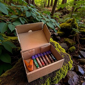 Mini Kit ( 07 Rapés sortidos do nosso catálogo & Kuripe de madeira ROMEPOTO )