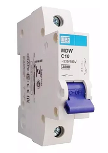 Mini Disjuntor Monopolar WEG MDW 10A