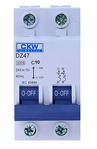 Mini Disjuntor Bipolar CKW 10A