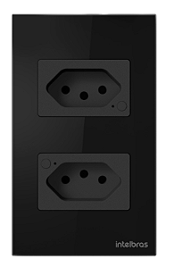 Tomada Dupla Inteligente 10A WIFI IZY SMART ETS 1002 PRETA INTELBRAS