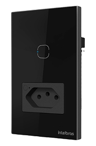 Tomada com Interruptor Inteligente 10A WIFI IZY SMART ETS 2001 PRETA INTELBRAS