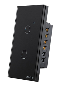 Interruptor SMART ZIGBEE TOUCH 2 PRETO EZS 1002 INTELBRAS