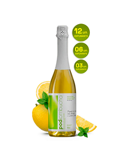 Frisante de Kombucha Limão Siciliano - Pod Kombucha (750ml)