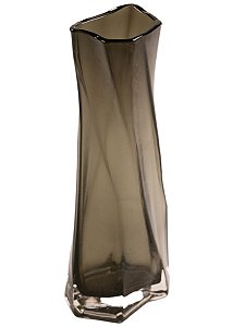 Vaso Vidro Formas Fume 19X7,5cm