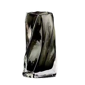 Vaso Decorativo em Vidro Formas Fume 13,5X7,5cm