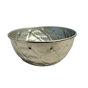 Mini Cachepô Metal Polido Trabalhado 6X13,7cm