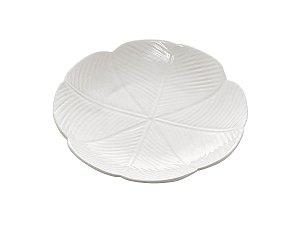 Folha de Cerâmica Banana Leaf Branco 16X16X3cm