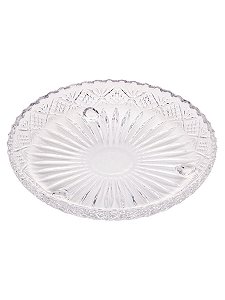 Prato com 3 Pes de Cristal Dublin - 18X3,5cm