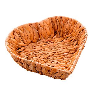 Cesta Coração Fibra Natural 24X23X6,5cm