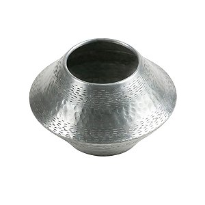 Cachepot Alpaca em Alumínio Trabalhado 14x11 cm