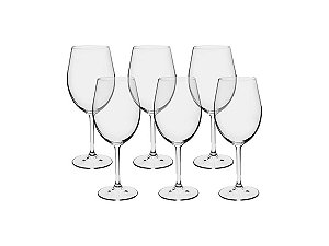Jogo 6 Taças Cristal Bohemia Gastro para Vinho Tinto 580ml