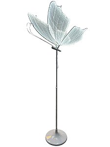 LUMINARIA BORBOLETA LED BRANCO FRIO COM PÉ 100CM 220V