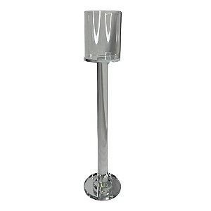 CASTICAL DE VIDRO SOLITARIO C/ BASE VIDRO 42X7.5CM