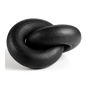 ELO DECORATIVO MADEIRA PRETO 14X19CM