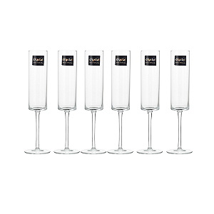 JOGO DE TAÇAS EM CRISTAL SIGNATURE CHAMPAGNE C/6 UN 180ML