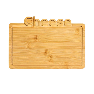TÁBUA DE QUEIJO E FRIOS RETANGULAR EM BAMBU 25X17X1,2CM