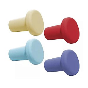 CONJUNTO DE 4 TAMPAS P/ VINHO DE SILICONE COLORIDO 3,5CMX3,5CM