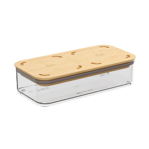 POTE ACRÍLICO HERMÉTICO MODO BAMBU 530 ML