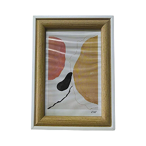 PORTA RETRATO 10X15 MDF MARROM/BRANCO