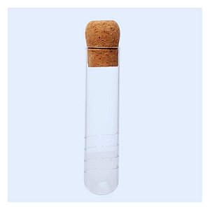 INFUSOR PARA CHA TUBE 15,5CM DE VIDRO BOROSSILICATO E TAMPA DE ROLHA