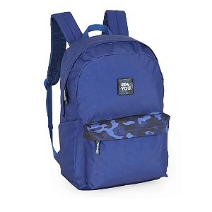 MOCHILA JUVENIL UP4YOU AZUL CAMUFLADA