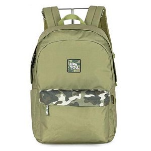 MOCHILA JUVENIL UP4YOU VERDE CAMUFLADA