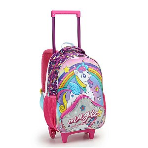 MOCHILA CARRINHO MAGIC UNICORN ROSA