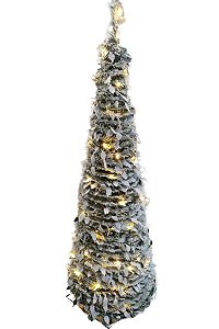ÁRVORE NATALINA NEVADA RETRATIL C/98LED WARM 1,5MTS BIVOLT