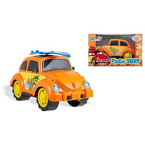Carrinho de Brinquedo Fusca Surf Laranja 33x21x20 cm